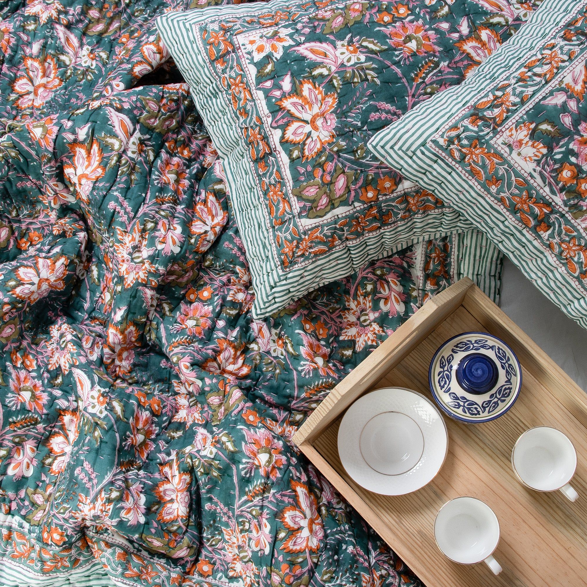 Premium Quality Cotton Kantha Blanket Quilt